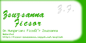 zsuzsanna ficsor business card